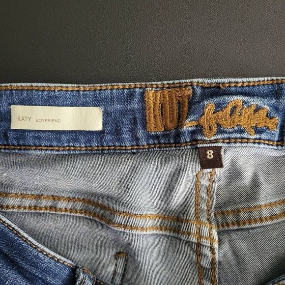 Kut From The Kloth Womens Katy Boyfriend Jeans Size 8 Blue Mid Rise Everyday - Picture 4 of 8